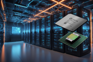 Erstes Muster eines Rhea-1-Serverprozessors für den JUPITER-Supercomputer